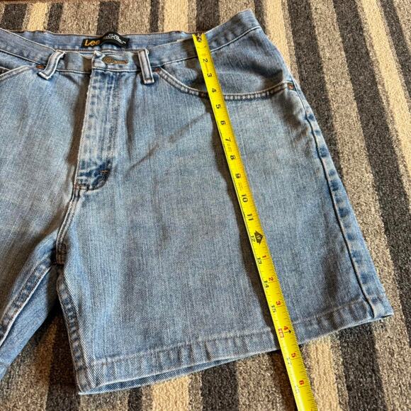 Lee Y2K Skater Grunge Baggy Blue Denim Jorts Sz.36 - Picture 6 of 7